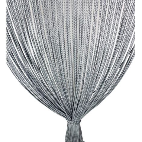 Mariel © SOFT BEADED TENT en Tissu Anti-insectes doux anti-bruit avec Fils Gris Cm. 100x220 (1/5)