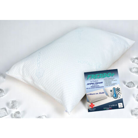 Taie d'oreiller rafraîchissante unique Ice-Touch 50x80 cm – Régulateur de température d'été – Respirant et fabriqué en Italie