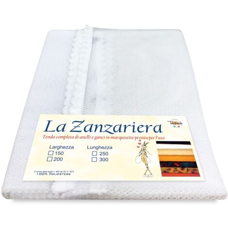 MOUSTIQUAIRE EXTÉRIEURE RIDEAU JARDIN BALCON UNITED WHITE Cm.150x300 (1/5)