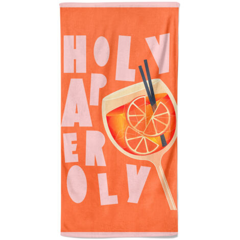 Grande Serviette de Plage Spritz 90x170 cm, Serviette de plage en éponge douce, Serviette de plage originale pour hommes et femm