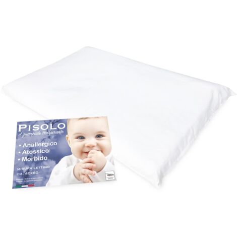 Oreiller Enfant 33x45 Cm – Tissu Coton Respirant, Garnissage équilibré – Pour Un Sommeil Sain – Housse Amovible Lavable
