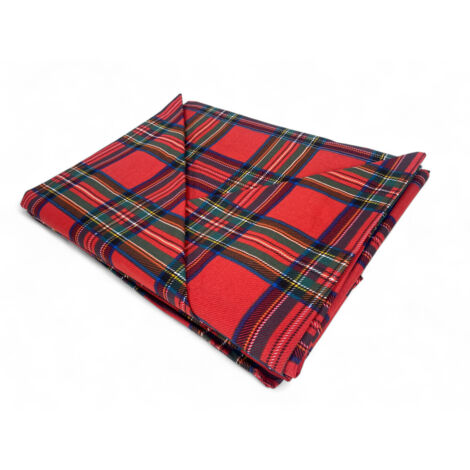 Parure De Lit 1 Place Flanelle Écossaise Rouge - Drap Plat, Housse Et Taie, Douce Et Confortable