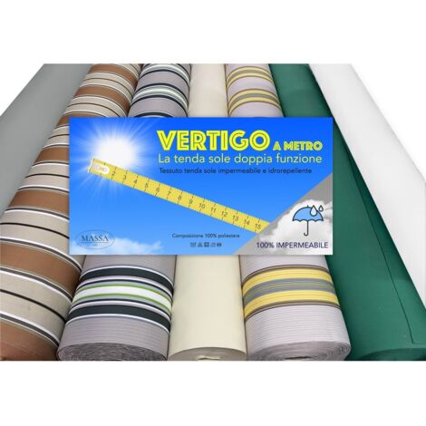 Vertigo Tissu Auvent 100 % Imperméable – Polyester H 150 cm, Vendu au Mètre – Idéal pour l'extérieur, Gazebos, Vérandas Arancio Unito (1/5)