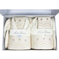 Set De 14 Pièces Pour Salle De Bain En Spugna Brodé Dentelle Macramé - Idéal Pour Liste De Mariée - Neuf
