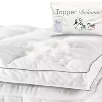 TOPPER pour matelas en duvet d'oie TEX TIROL © DOLOMITI 50% duvet d'oie / 50% plume d'oie 1 carré cm. 80x190