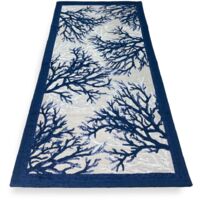 TAPIS antidérapant Mare MARINO Coralli Blu Made in Italy Cm. 55x190