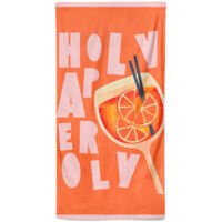 Grande Serviette de Plage Spritz 90x170 cm, Serviette de plage en éponge douce, Serviette de plage originale pour hommes et femm