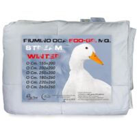 VESTE EN DUVET D'OIE Stream 500 GR. 80% PLUME D'OIE 20% DUVET D'OIE Bicolore COURTEPOINTE DOUBLE CM. 260X260