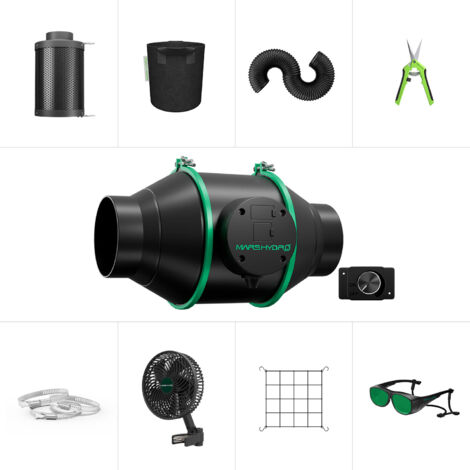 Mars Hydro 4″ (100 mm) iFresh Komplettlüfter-Set für Indoor-Growboxen – Easy Start Bundle