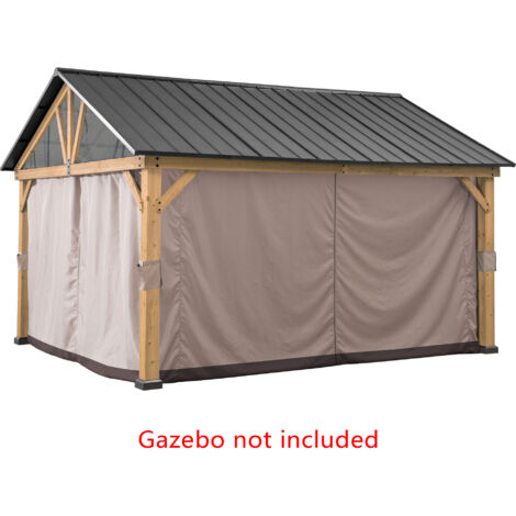 Rideau pour gazebo en cèdre - 404cm x 465cm (1/5)