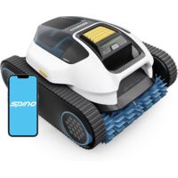 SPINO E1 Robot Piscina, Autonomia di 210 Mins, 5 Modalità Robot da Piscina, Fondo e Parete, Linea Acqua, Aspirapolvere Piscina con Controllo App, Viaggio SmartArc per Piscine 150㎡