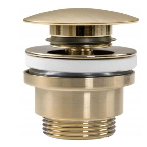 TAPÓN PARA LAVABO UNIVERSAL CLICK-CLACK REA BRUSH DORADO (1/3)