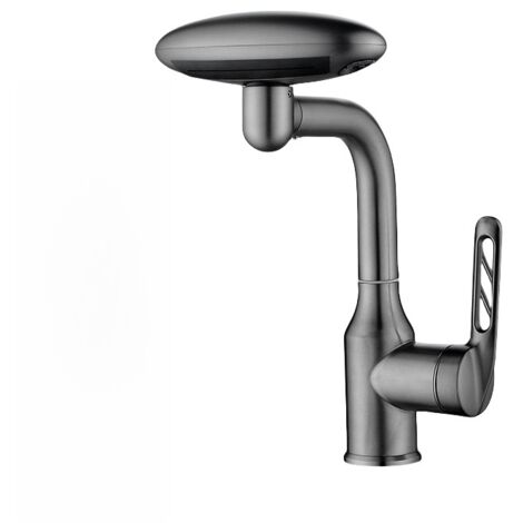 Grifo de baño de 4 modos, rotación de 360°, rociador multimodo, fácil instalación, diseño robusto - Gris (1/4)