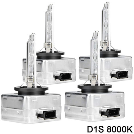 Bombilla LED de xenón HID D1S 8000k, lámpara de repuesto para faros delanteros de coche de 12 V y 35 W (paquete de 4) (1/5)