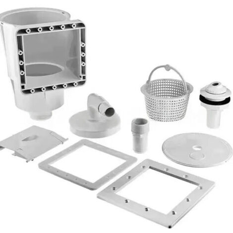 Kit de Skimmer de Superficie y Boquilla de Entrada para Piscinas – Skimmer Integrado – con Cesta Grande para Succión y Recogida de Suciedad (1/5)