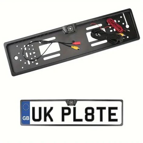 Cámara de visión trasera para coche de 12 V con 8 LED, sensor de aparcamiento Parktronic, soporte para matrícula europea y universal, accesorio para coche