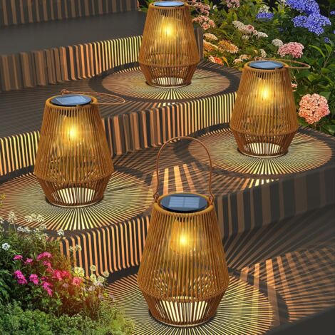 Faroles solares para exteriores (paquete de 3), impermeables IP44, ideales para fiestas, Navidad y otros festivales, iluminación ambiental. (1/5)