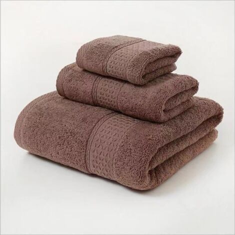 Toallas turcas de algodón premium, suaves y absorbentes, juego de 3 piezas, algodón de fibra larga, regalo (1/4)