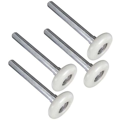 Rodillos de nailon resistentes para puertas de garaje, vástago de 4,5 a 12 cm (paquete de 4) (rodillos de 120 mm, paquete de 4) (1/2)