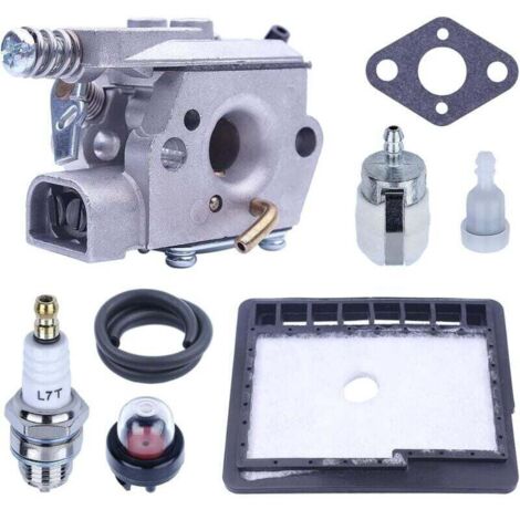 Kit de carburador para motosierra ECHO CS3000, CS3400, CS3450 y CS300 con filtro de aire, junta, filtro de combustible y manguera de repuesto. (1/5)
