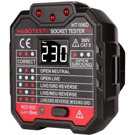 Comprobador de enchufes, SP-Cow, nuevo indicador de voltaje avanzado, DRC, enchufe de 48-250 V, detector automático de polaridad de corriente, comprobador de circuitos (1/5)