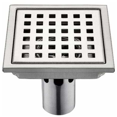 Tapón de drenaje de acero inoxidable de 15 cm. Filtro cuadrado desodorante antirreflujo y antifugas de agua de 15 cm. (1/4)
