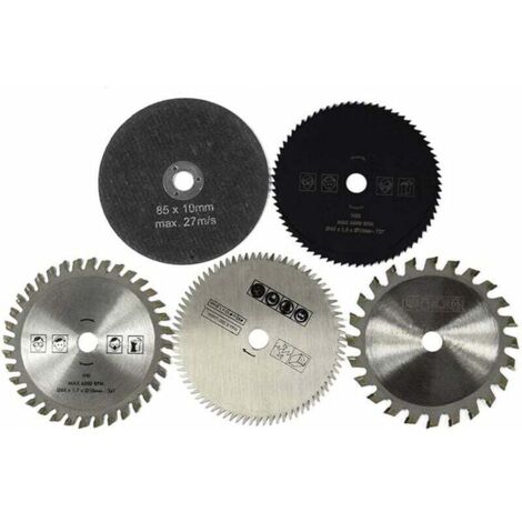 Hoja de sierra circular pequeña giratoria de aleación dura, 85 mm de diámetro y 10 mm de diámetro interior. (1/5)