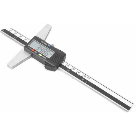 Calibrador de profundidad digital de 0 a 150 mm, calibrador digital de acero inoxidable de alta precisión de 0,01 mm con sistema de medición en mm/pulgadas.