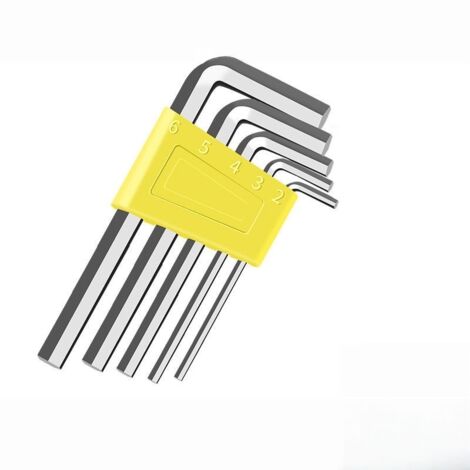Juego de 5 llaves Allen hexagonales de cromo-vanadio con cabeza plana, Torx, esférica y macho, con estuche portátil para reparación y montaje de bicicletas, motocicletas, automóviles y electrodoméstic (1/3)