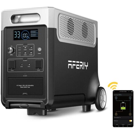 Estación de energía portátil AFERIY P310 con control por aplicación 3600 W 3840 Wh