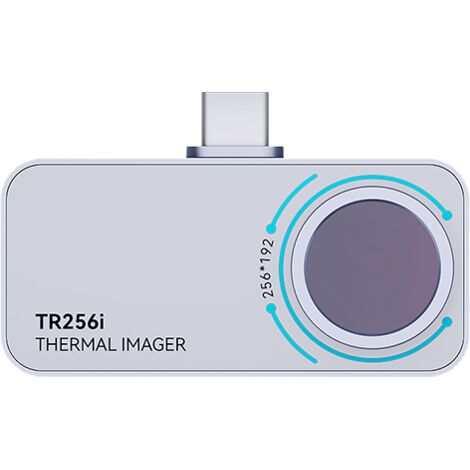 Cámara térmica TR256I 256×192, 600 °C, USB-C Android, alarma de alta temperatura, vídeo/fotografía, campo de visión de 56°, precisión de ±2 % (1/5)