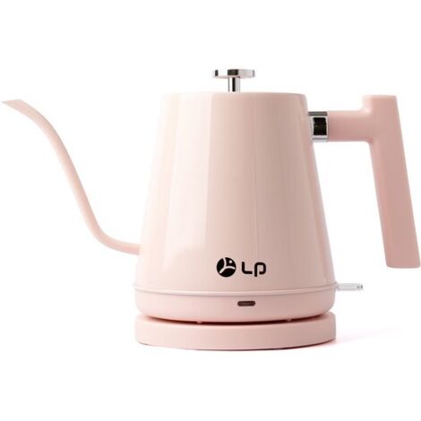 Hervidor retro Namajunas - Capacidad de 800 ml - Acero inoxidable - Hervidor eléctrico - Hervidor de cuello de cisne - Hervidor para café - Hervidor de agua caliente - Rosa