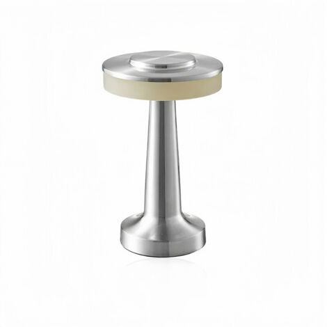 Lámpara de mesa táctil recargable en metal plateado estrellado, diseño volador, LED de 3 colores con brillo ajustable, USB Tipo-C
