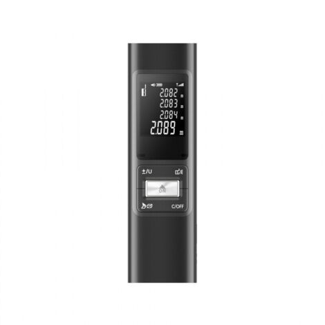 Telémetro láser recargable por USB de 40 m con retícula de puntería y nivel electrónico integrado, batería de 500 mAh, alta precisión para construcción y bricolaje. (1/4)