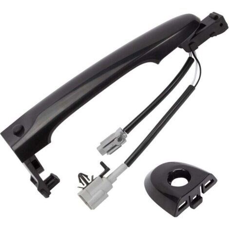 Manija exterior de la puerta delantera izquierda del lado del conductor, compatible con Nissan Juke F15 2010-2022, color negro. (1/4)