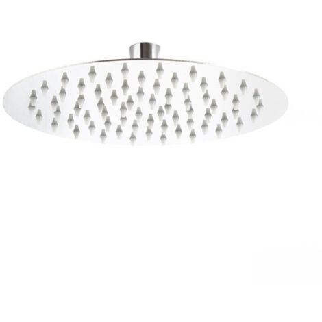Cabezal de ducha redondo de 25 cm, cabezal de ducha tipo lluvia, acero inoxidable, accesorios de baño (1/4)