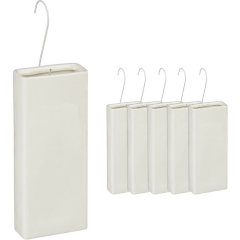 Humidificador de aire para radiador, práctico juego de 6 unidades, colgante, de cerámica, color crema.