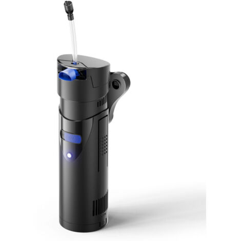 Bomba para acuario CUP-807 4 en 1, para acuarios de 500 L, 700 L/h, 10 W con esterilizador UVC de 7 W y material filtrante, estanques y acuarios. (1/4)