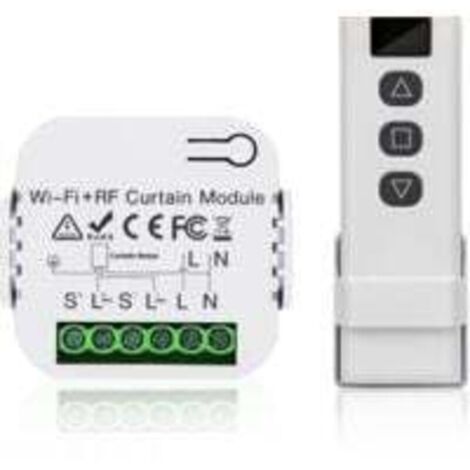 Kit de control para persianas enrollables, control del motor de la persiana enrollable, control remoto RF + módulo receptor, alcance de hasta 100 m, interruptor para persianas enrollables, estores y t (1/4)