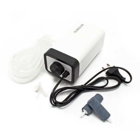 Bomba de aire eléctrica CT-402 - 174 x 80 x 70 mm / 4 W / 2 x 2,8 l/min - Aireador para estanques para la aireación y oxigenación del agua
