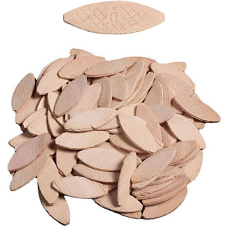 Galletas de unión Lamello® de 20 mm, paquete de 100 unidades, tacos planos de madera de haya de alta calidad para carpinteros y proyectos de bricolaje, para máquinas de carpintería/fresado.