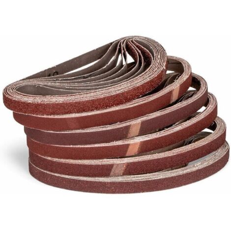 Paquete de 120 bandas abrasivas de tela - 13 x 457 mm (P180) (1/4)