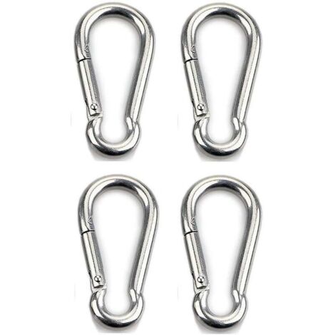 mosquetones resistentes para deportes, candados para perros, columpios de hamaca, acero inoxidable 304, 8 mm de grosor.