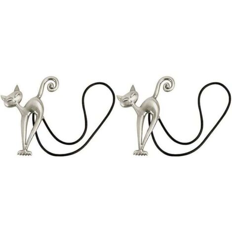 Sujetadores magnéticos para cortinas de 2 piezas, clips magnéticos para cortinas, hermosos clips para cortinas con estampado de gatos, accesorios para cortinas para el hogar, sala de estar, dormitorio (1/4)
