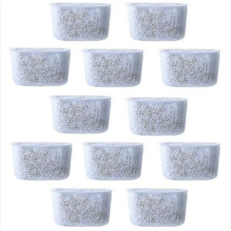 12 filtros de agua de carbón de repuesto, de tela no tejida, para cafeteras. (1/4)