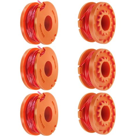Paquete de 6 bobinas y línea de repuesto para la desbrozadora Argos McGregor MCT2X1825 CLGT18LG/1 WX150. (1/5)