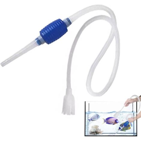 Cambiador de agua para acuario, aspiradora para acuario, cambiador de agua para acuario de 1,5 m, bomba de limpieza para acuario, bomba de vacío de sifón manual, para acuarios pequeños y medianos. (1/5)