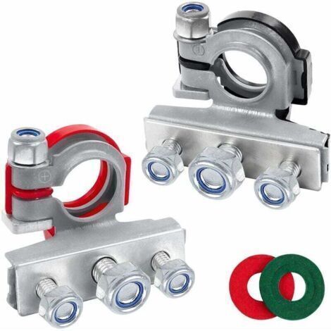 Conector de batería de 12 V, de liberación rápida, sujeción segura, fabricado en cobre puro con protección anticorrosión para automóviles, camiones, barcos y autocaravanas. (1/5)