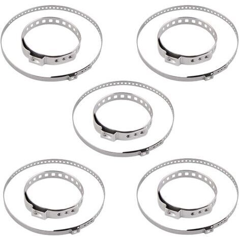 Juego de 10 abrazaderas ajustables para fuelles de eje, abrazaderas de acero inoxidable para fuelles de juntas homocinéticas, kit de abrazaderas ajustables para vehículos (5 pequeñas y 5 grandes).