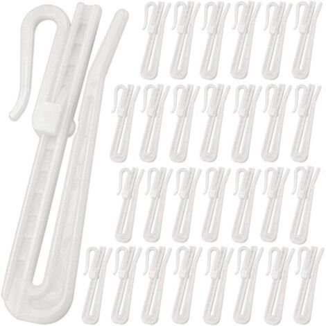 50 clips para cortinas, ganchos ajustables para cortinas, accesorios para cortinas (7 cm) (1/4)